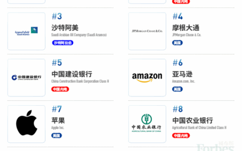 全球企业2000强大洗牌，宁德时代上升快，蔚来汽车和理想汽车首次上榜