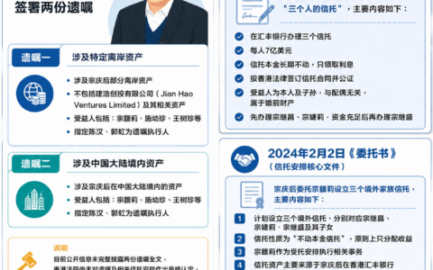 宗馥莉18亿美元被法院“锁死”！为什么企业家族都需要一套“防争议”的信托架构？